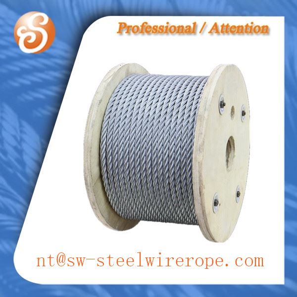 ہاٹ سیل اسٹیل کیبل رسی 6X37+FC/Iwrc جستی اسٹیل وائر رسی اعلی طاقت